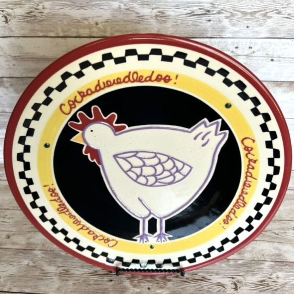 Becky Denny Southern Living Decorative Plate‎ Medium Multi-Color Farmhouse Style